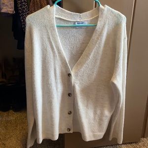 old navy off white cardigan